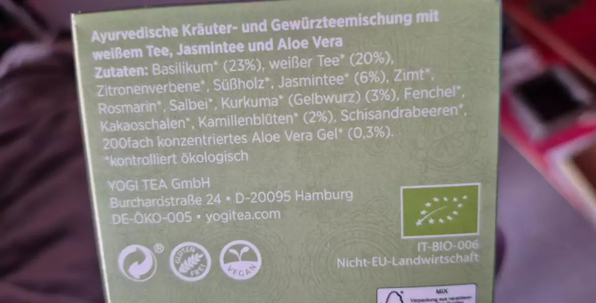Thé blanc Bio à l'Aloe vera